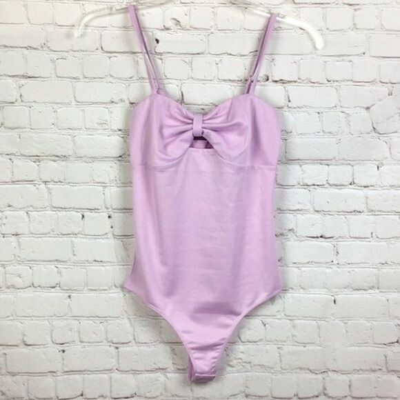 CODEXMODE. Knot Keyhole Front Bodysuit. Lavender XS - Picture 1 of 7
